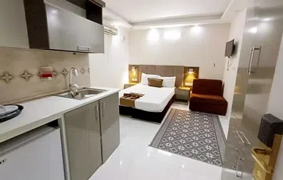 اتاق 2 تخته دبل با امکان آشپزی در هتل آپارتمان یزدان مشهد