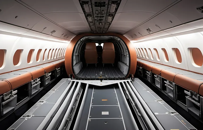 قسمت بار هواپیما پیش از بارگیری قسمت بار هواپیما پیش از بارگیری