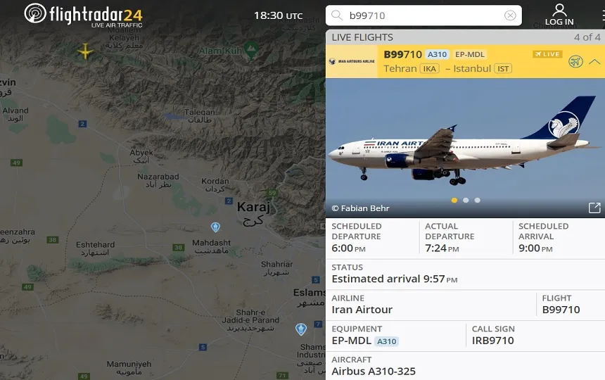 نحوه مشاهده آنلاین پروازها ردیابی هواپیما در سایت فلایت رادار 24