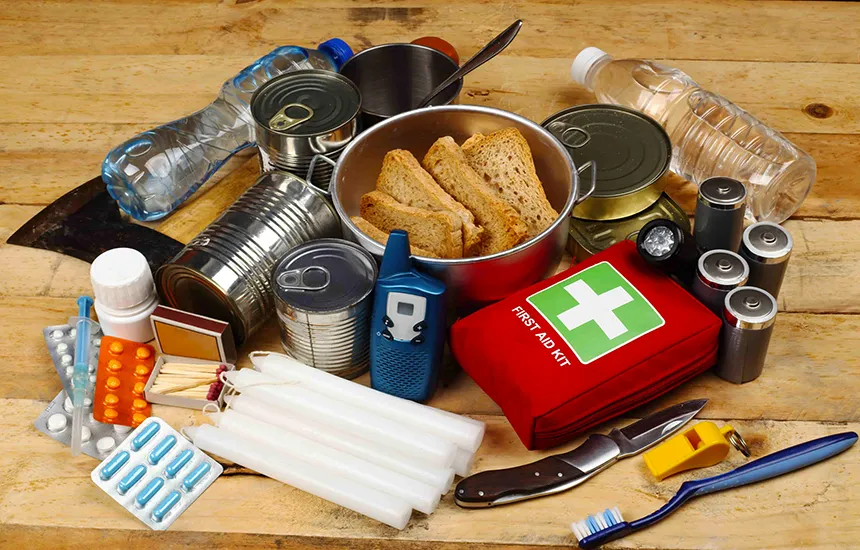 وسایل کیف نجات، پیش از قرارگیری در کوله