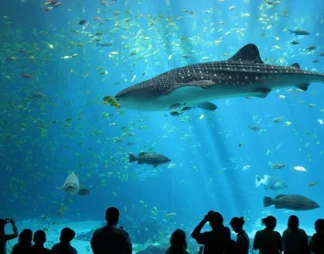 تصویر کوسه در آکواریوم کیش