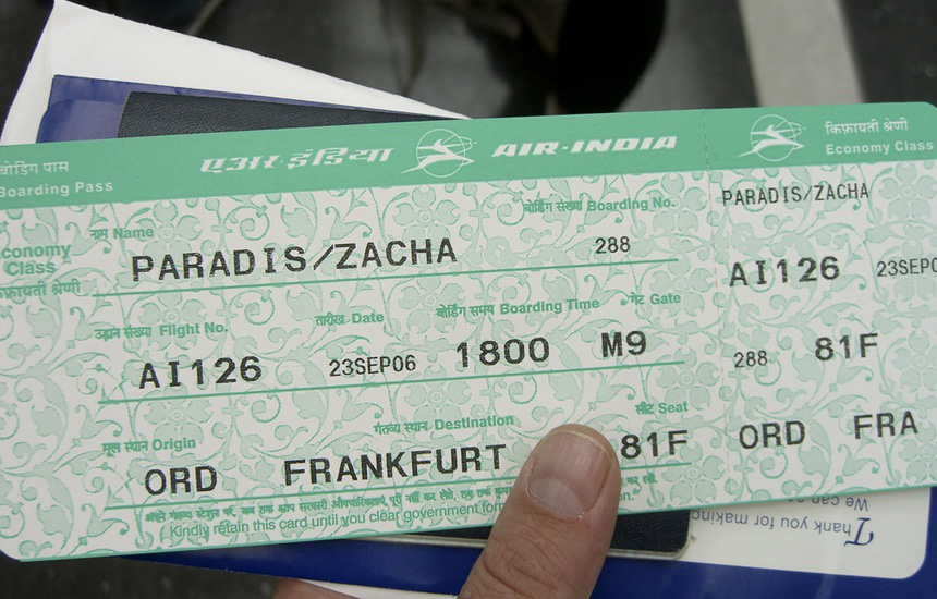 بلیط اف خورده هواپیما