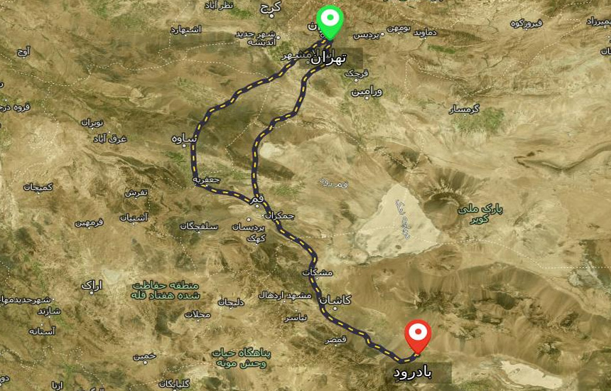 فاصله بادرود تا تهران؛ مسیرهای پیشنهادی سفر